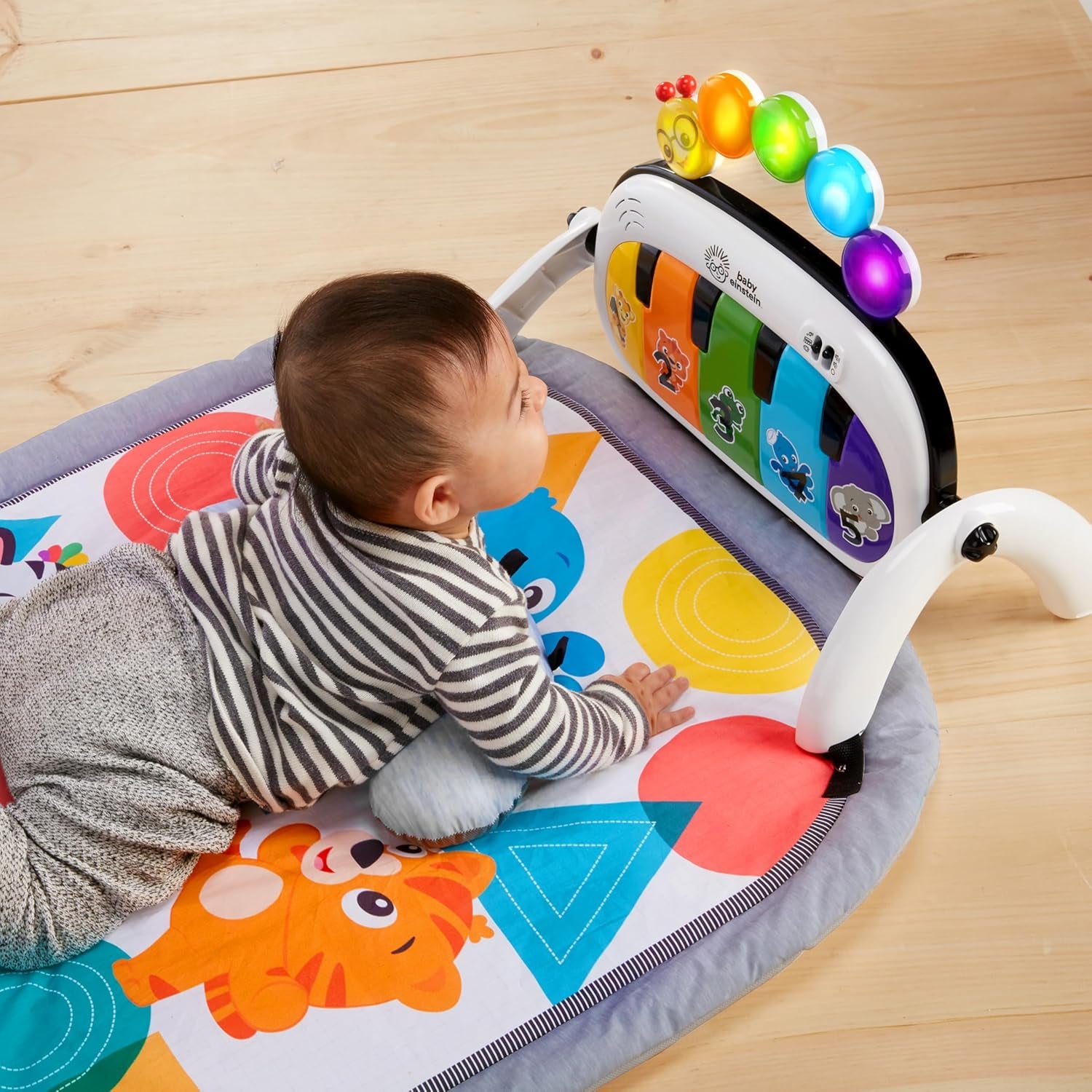Baby Einstein Ocean Explorers 4-in-1 Kickin' Tunes Jellyfish Jamboree Music and Language Discovery Gym for Infants, Pink, Ages 0 Months and Up