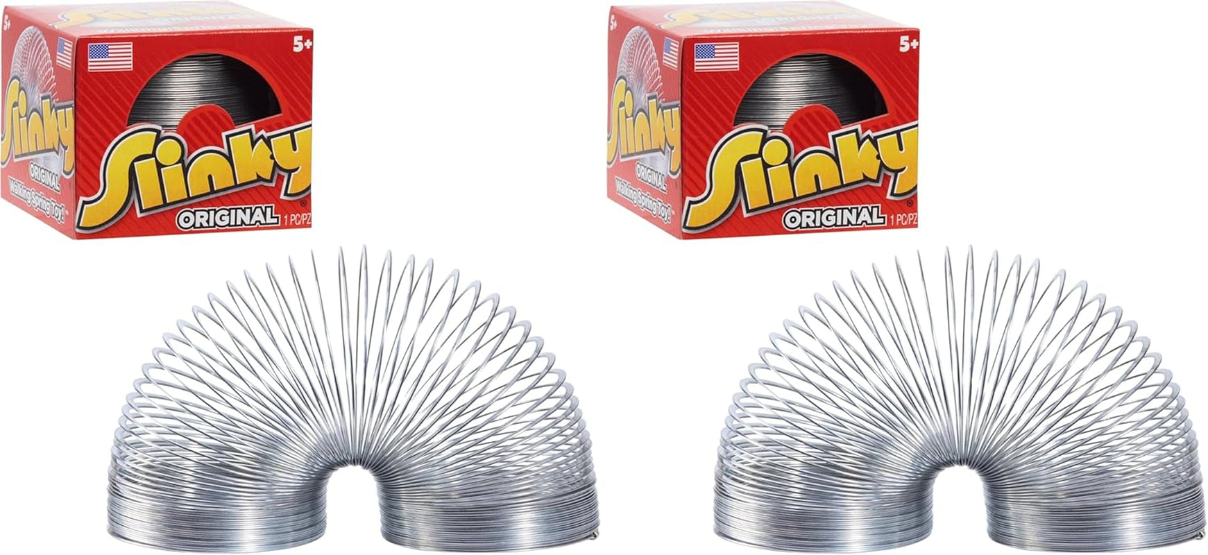 Original Slinky Walking Spring Toy - 2.75-Inch Diameter Metal Slinky - Fidget Toys (Set of 2)