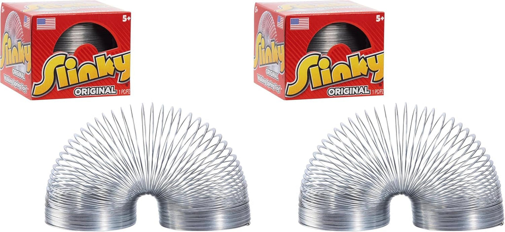 Original Slinky Walking Spring Toy - 2.75-Inch Diameter Metal Slinky - Fidget Toys (Set of 2)