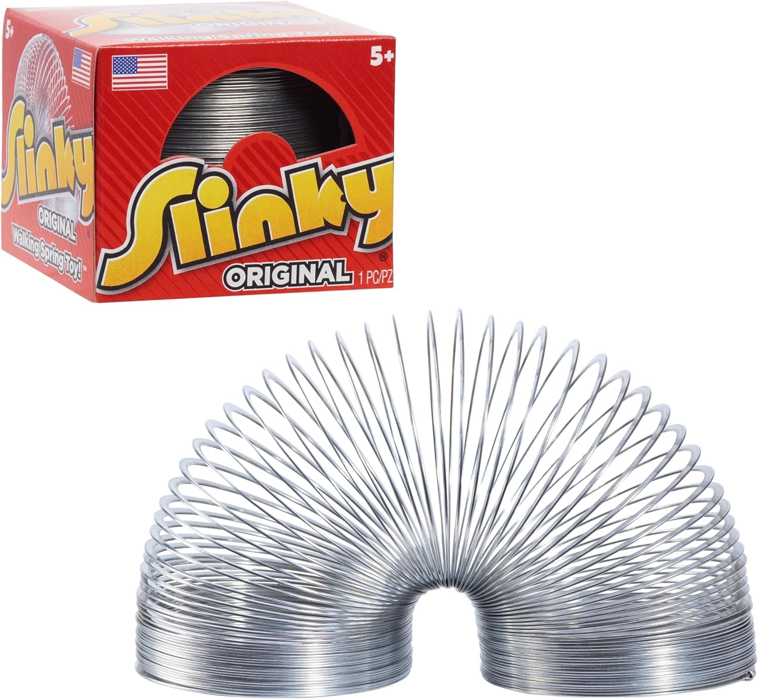 Discover Endless Fun with the Original Slinky Walking Spring Toy - A Classic Metal Fidget Toy for Kids!