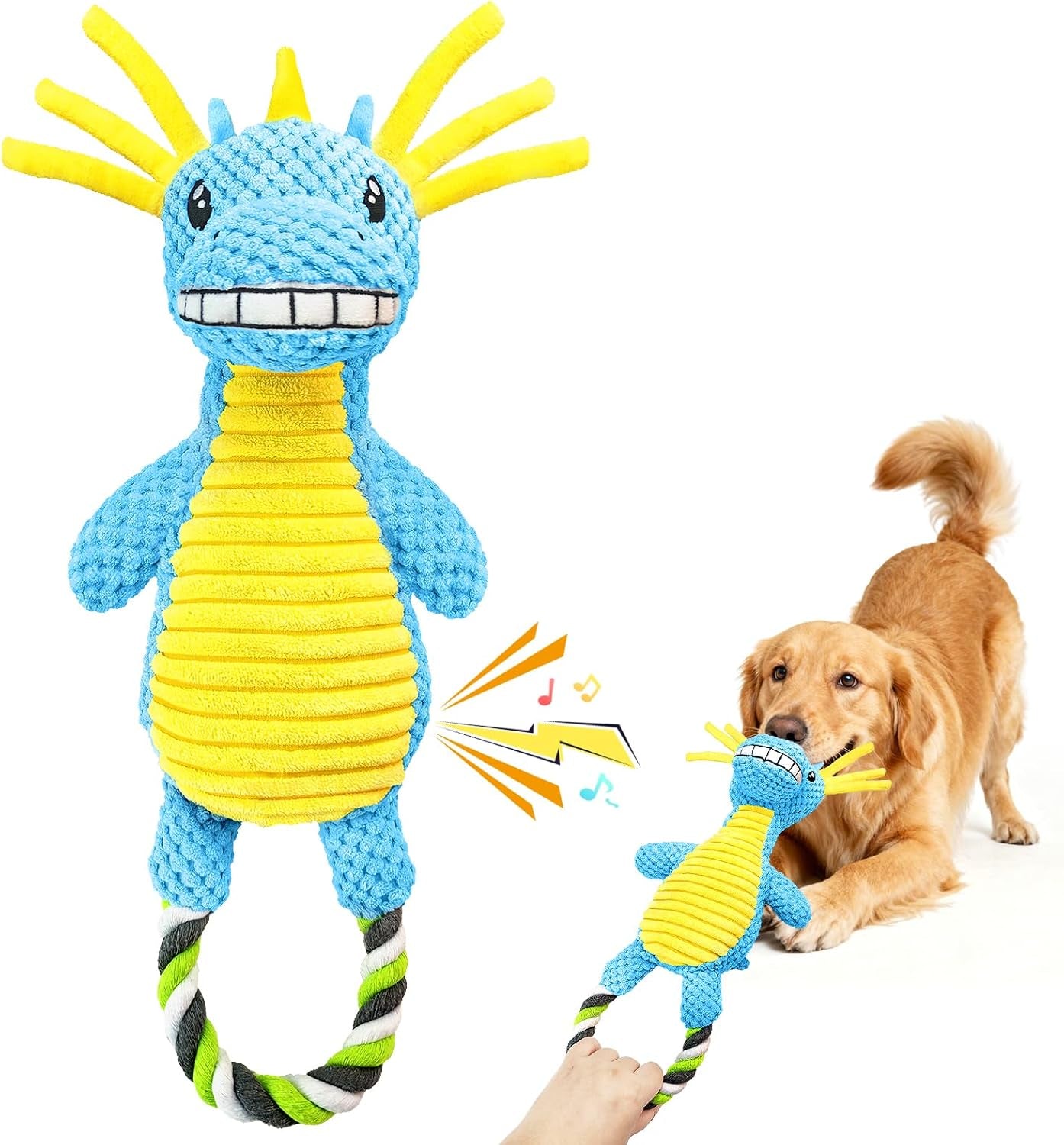 Fuufome Durable Squeaky Dog Toys for Large Dogs - Plush Toys for Medium and Small Breeds to Keep Pets Engaged