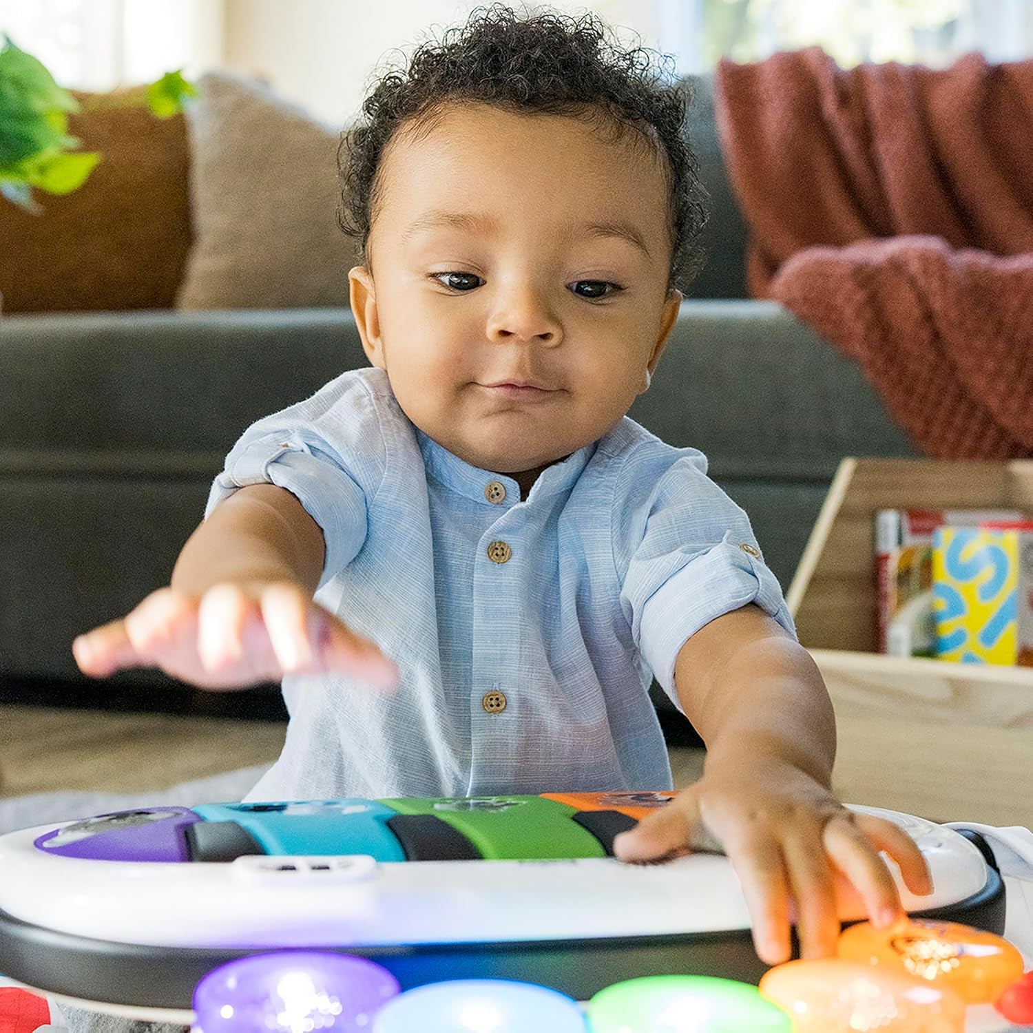 Baby Einstein Ocean Explorers 4-in-1 Kickin' Tunes Jellyfish Jamboree Music and Language Discovery Gym for Infants, Pink, Ages 0 Months and Up