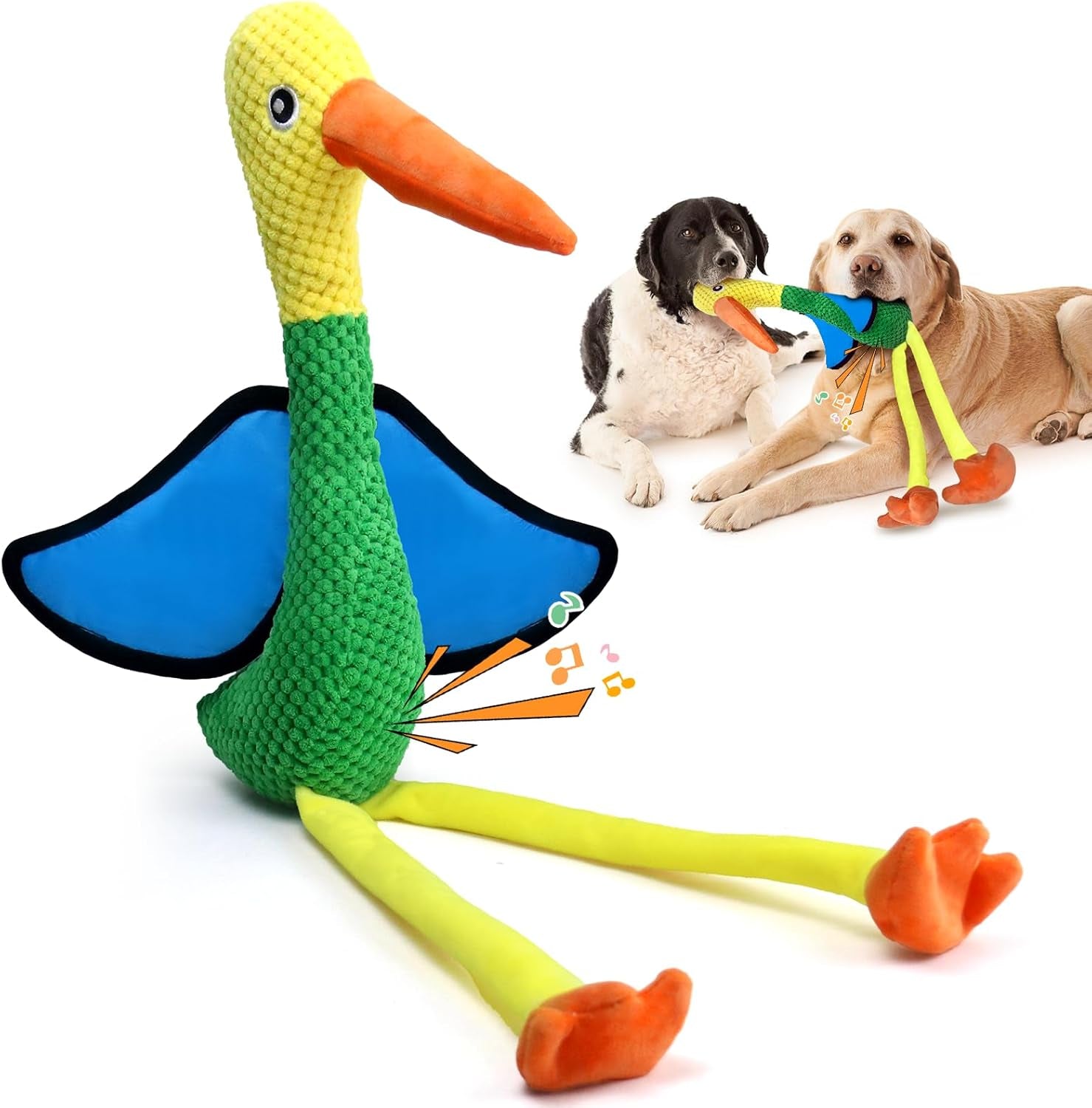 Fuufome Plush Crinkle Dog Toys - Large Squeaky Toy for Small, Medium, and Large Breeds - Ideal for Indoor Play for Puppies and Senior Dogs