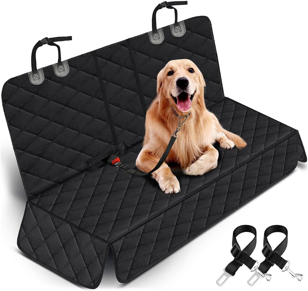 Yuntec Premium Waterproof Dog Car Seat Cover - Ultimate Non-Slip Protector for Back Seats in Cars, Trucks, and SUVs - Perfect for Pet Owners and Families - Black