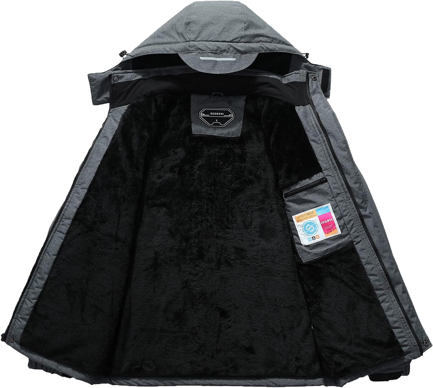 Stay Warm and Stylish This Winter with the SUOKENI Men's Waterproof Ski Jacket - Insulated, Versatile, and Ready for Adventure!