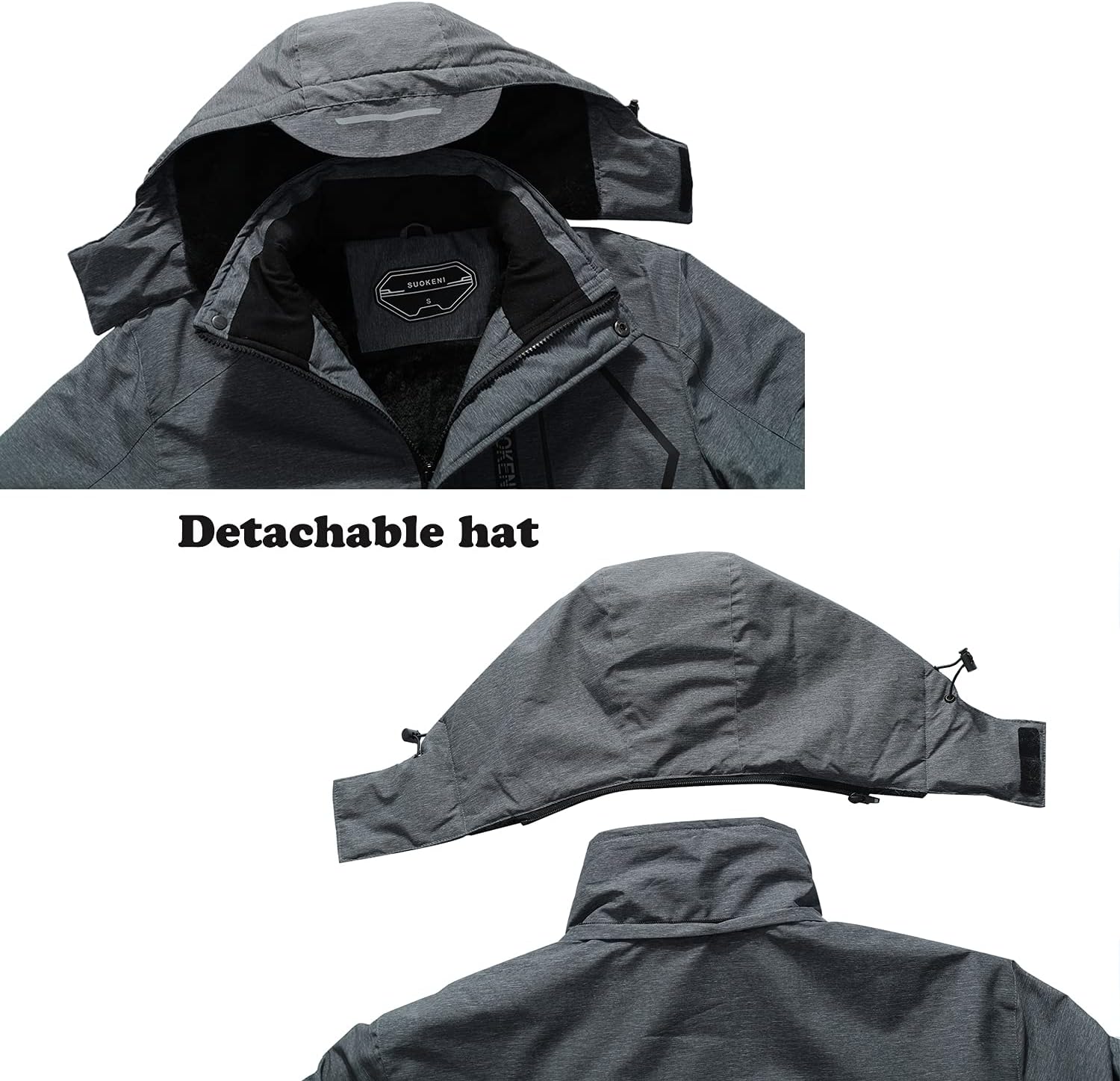 Stay Warm and Stylish This Winter with the SUOKENI Men's Waterproof Ski Jacket - Insulated, Versatile, and Ready for Adventure!