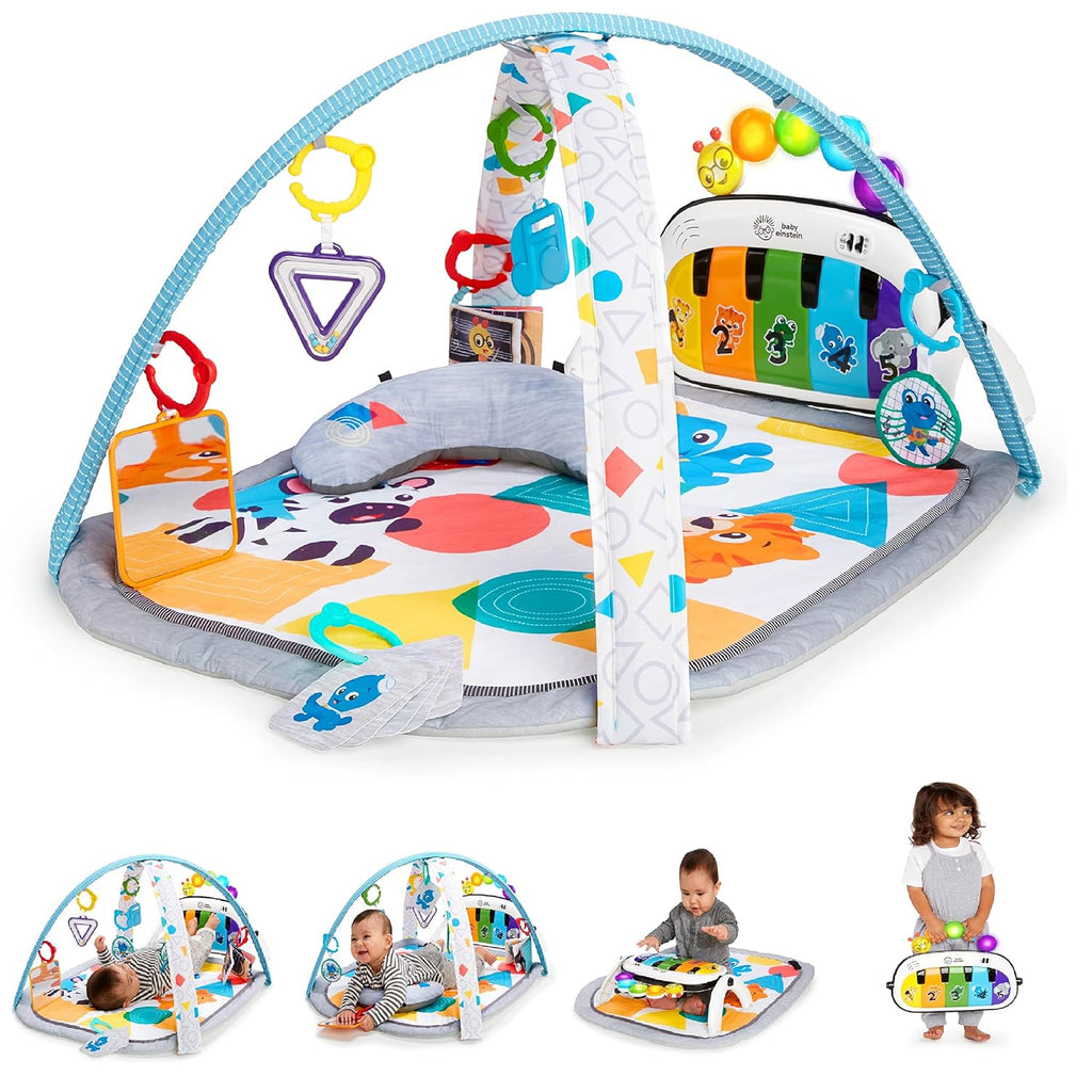 Baby Einstein Farm Explorers 4-in-1 Kickin' Tunes Musical Meadow Gym for Music and Language Development, Suitable for Infants and Up
