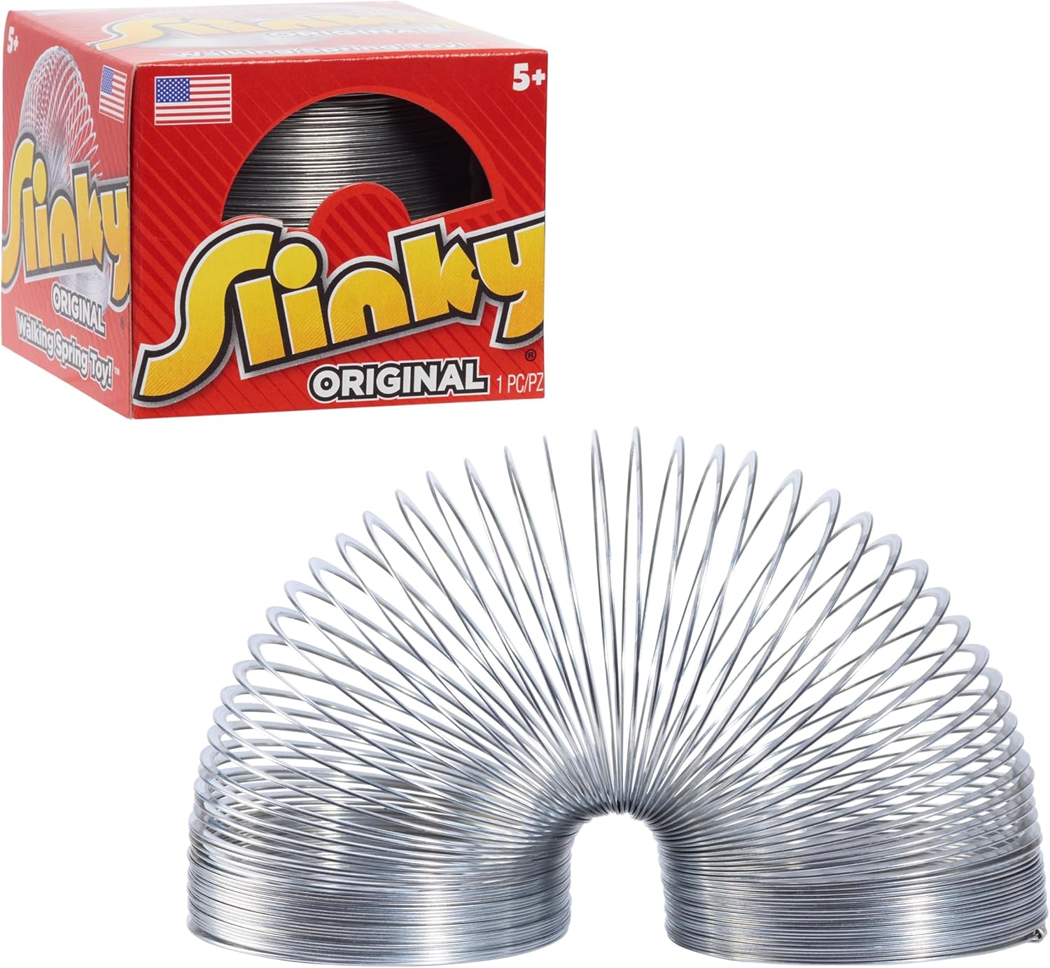 Discover Endless Fun with the Original Slinky Walking Spring Toy - A Classic Metal Fidget Toy for Kids!
