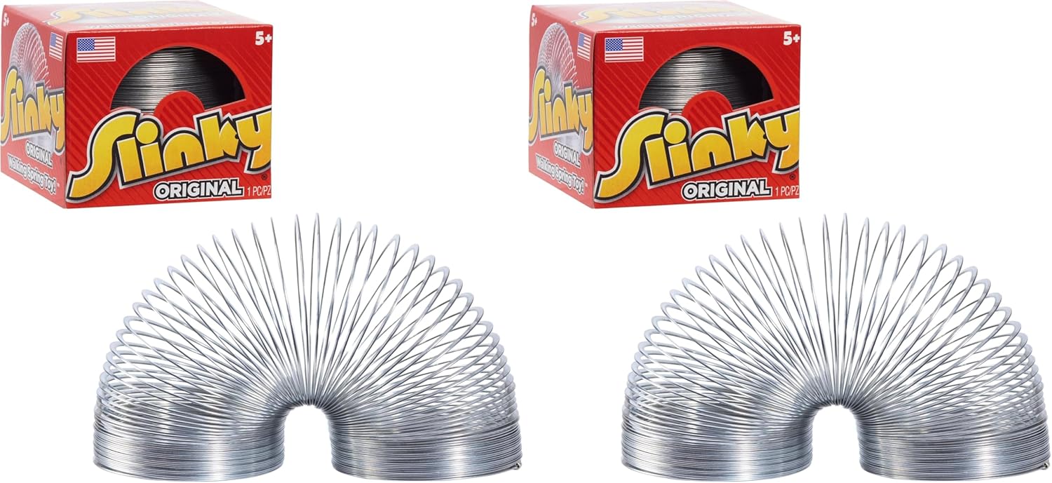 Discover Endless Fun with the Original Slinky Walking Spring Toy - A Classic Metal Fidget Toy for Kids!
