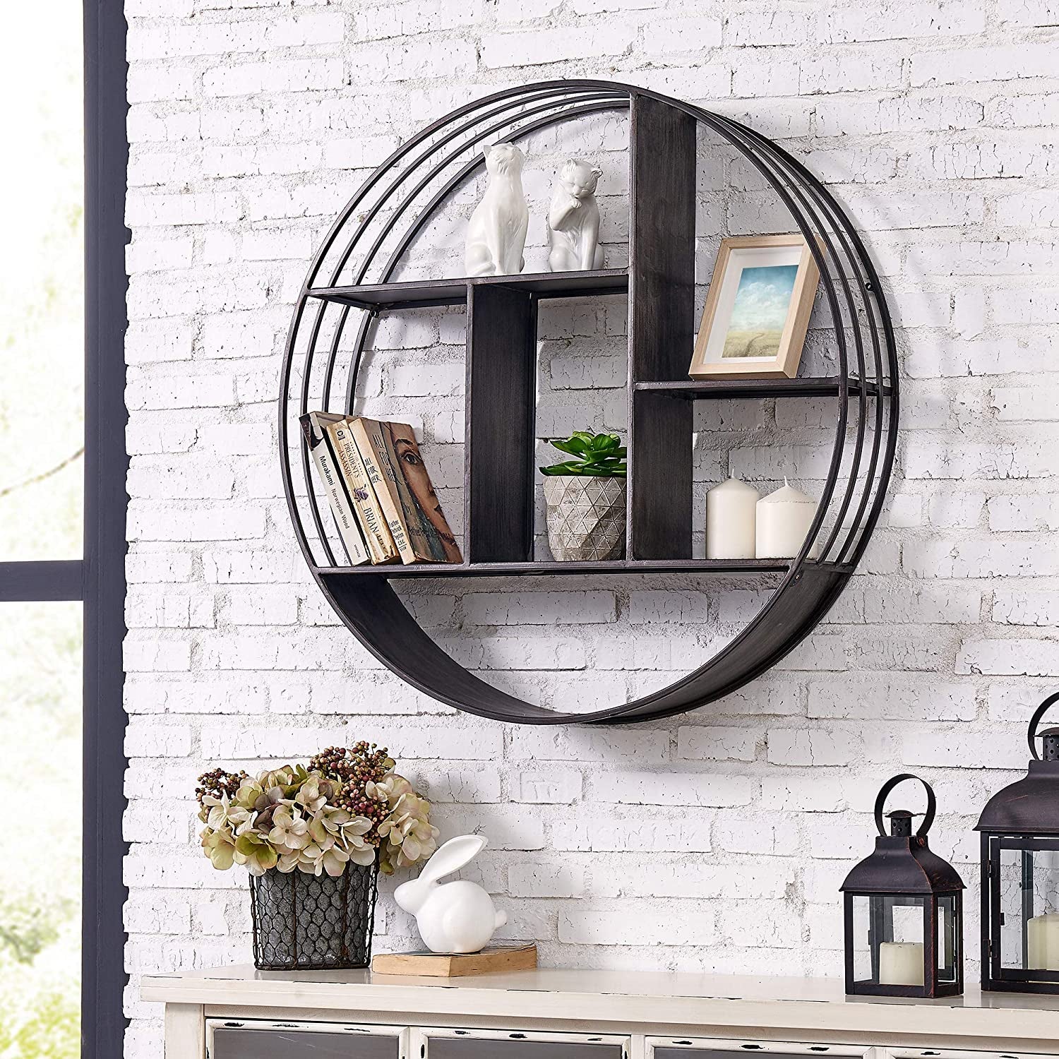 Elevate Your Space with the FirsTime & Co. Dark Silver Brody 3-Tier Round Floating Shelf - Perfect for Stylish Storage in Any Room!