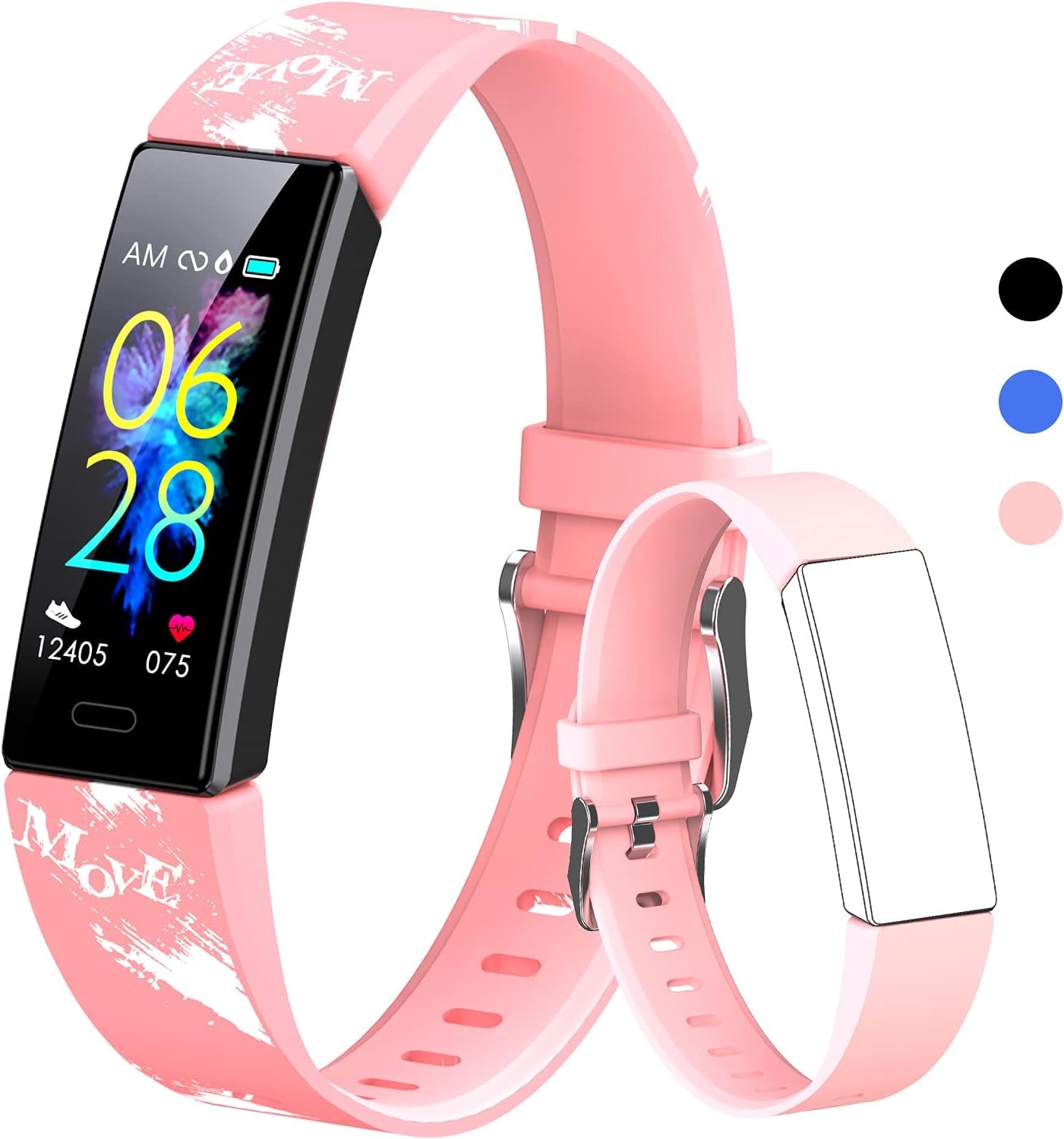 Children's Fitness Tracker Watch with Pedometer, Stopwatch, IP68 Waterproof, and 11 Sports Modes for Ages 6-16