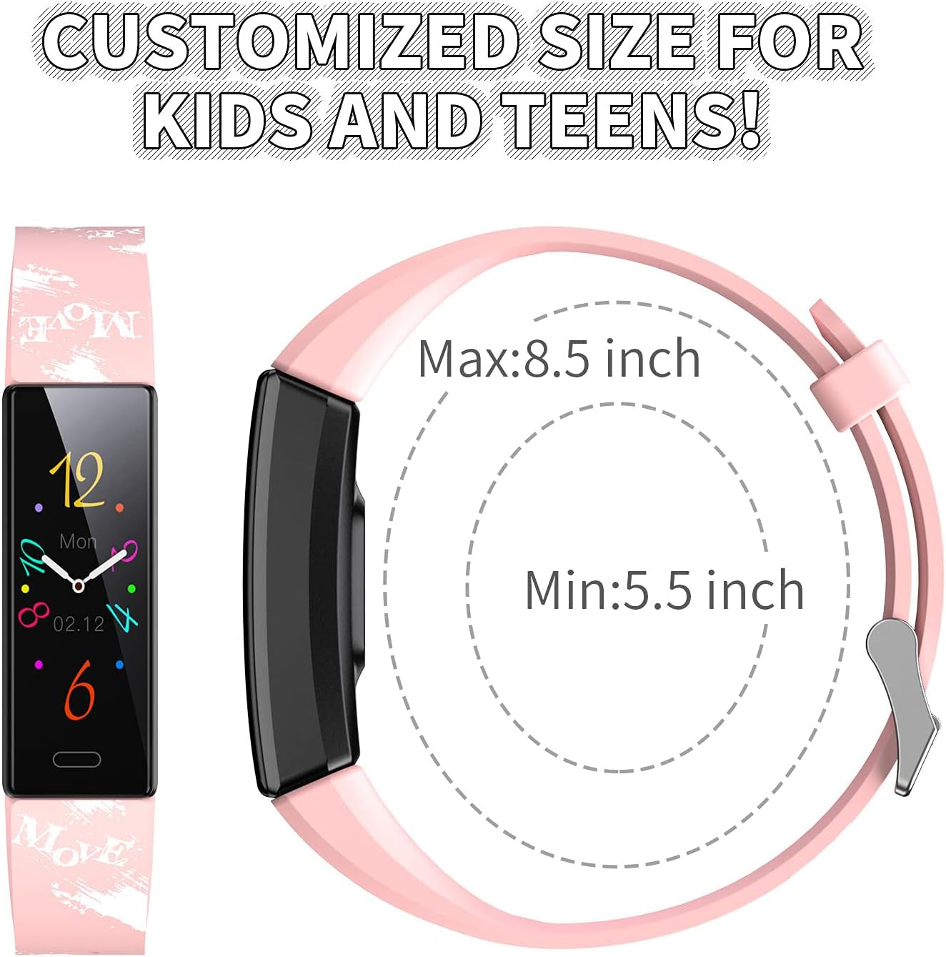 Children's Fitness Tracker Watch with Pedometer, Stopwatch, IP68 Waterproof, and 11 Sports Modes for Ages 6-16