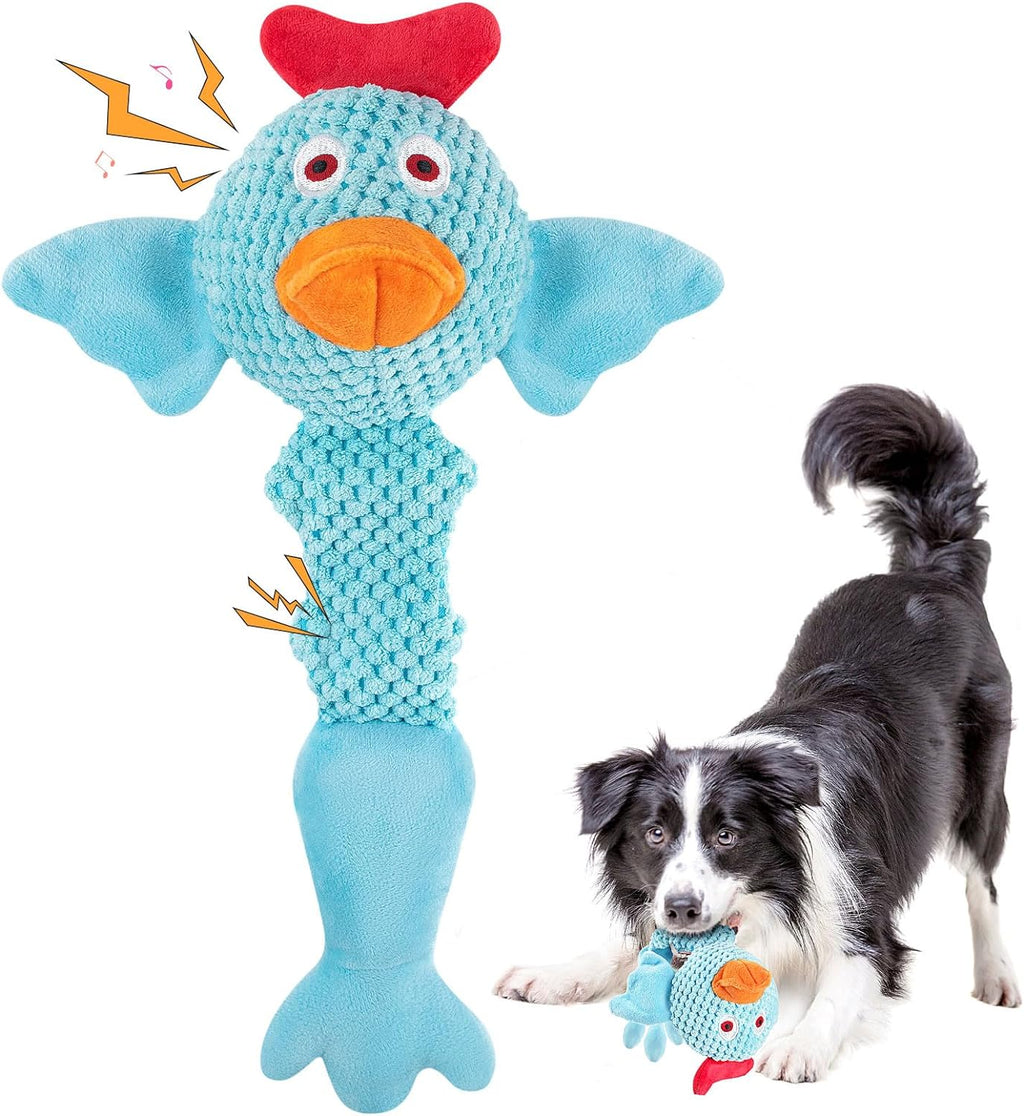 Fuufome Interactive Plush Dog Toy for Medium and Small Dogs - Squeaky Tug of War Toy for Puppy Teething and Engaging Play